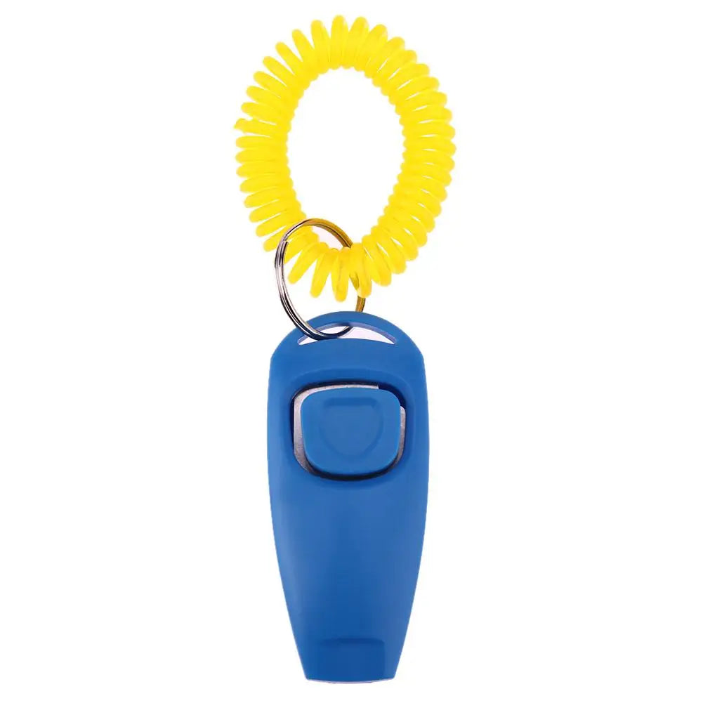 Pet Training Clicker & Whistle Combo – Sound-Based Training Aid with Key Ring for Dogs and Cats