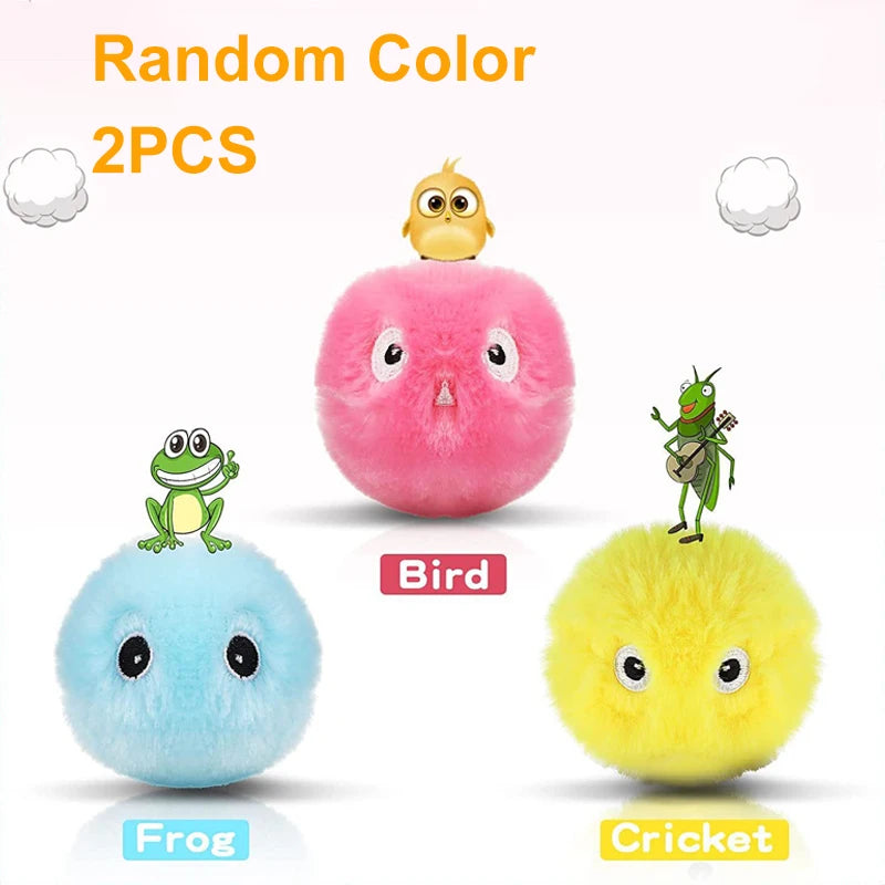 Automatic Interactive Plush Cat Toy – Electric Ball with Random Sounds for Boredom Relief & Exercise