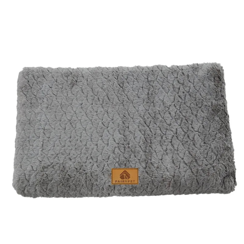 Orthopedic 3D Foam Dog Bed – Faux Fur Cover, Waterproof & Washable