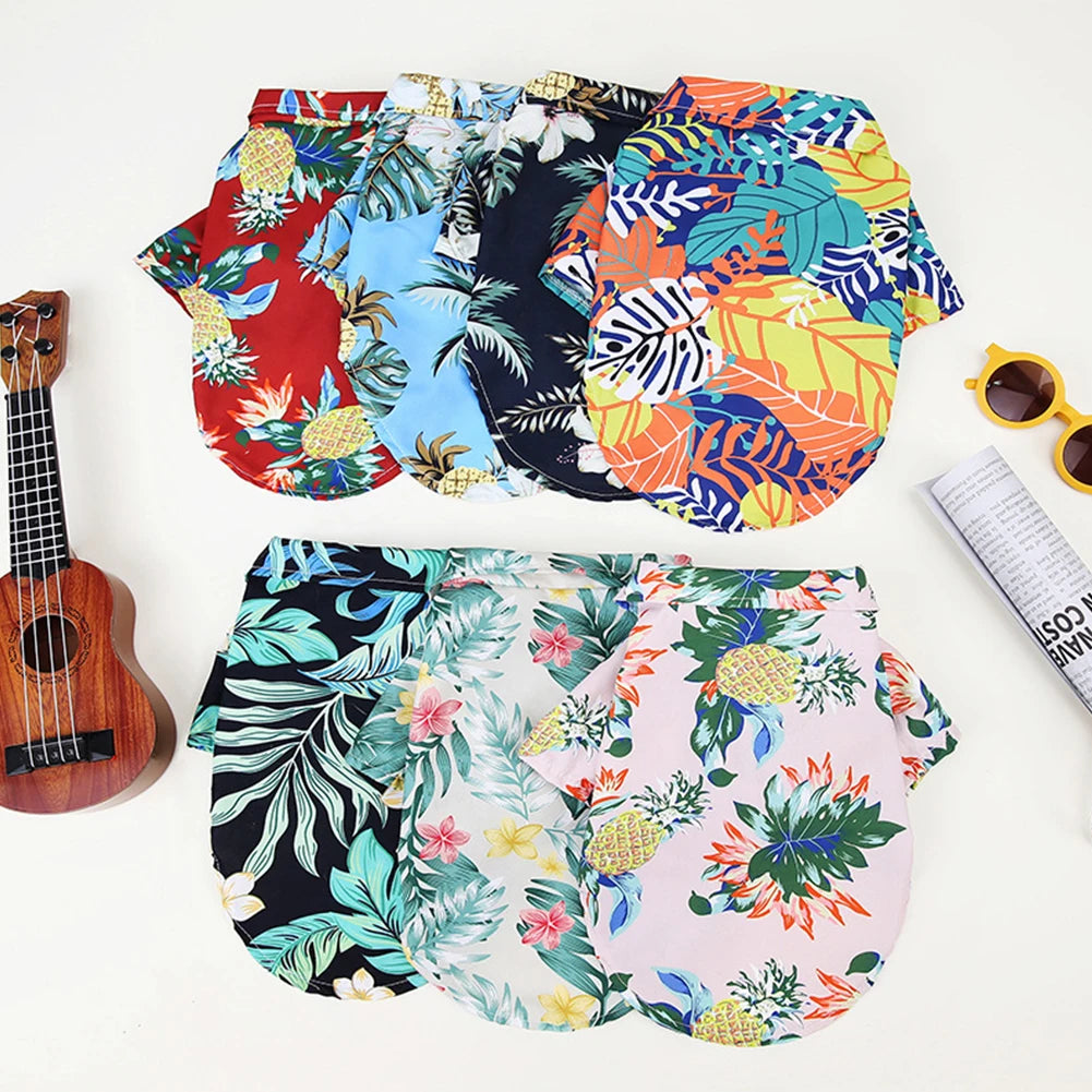 Hawaiian Summer T-Shirt for Medium & Large Dogs – XL to 5XL Comfortable Pet Shirt