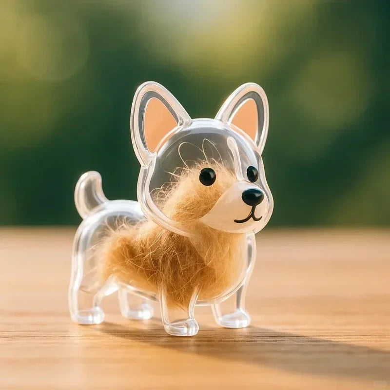 Dog Hair Storage Pendant Keychain – Cute Keepsake Souvenir for Pet Lovers, Bag Charm & Car Keychain Gift