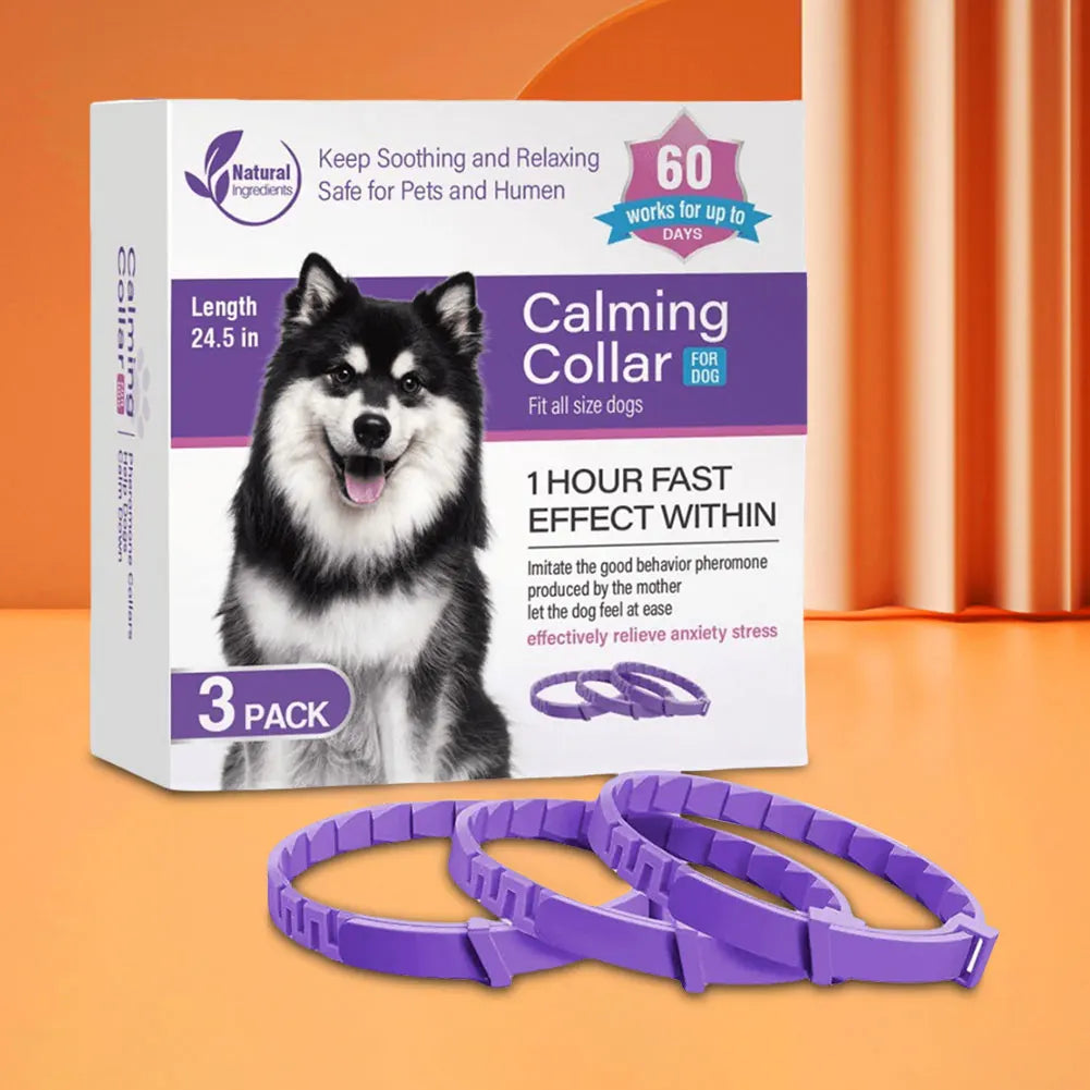 3/4 Pack Pet Calming Collars – Natural Anxiety Relief for Cats & Dogs