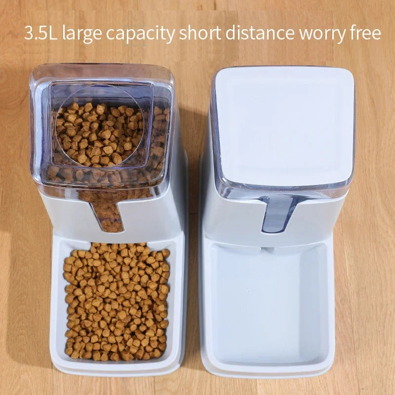 3.5L Automatic Pet Food Feeder – Large Capacity Gravity Dispenser for Cats & Dogs