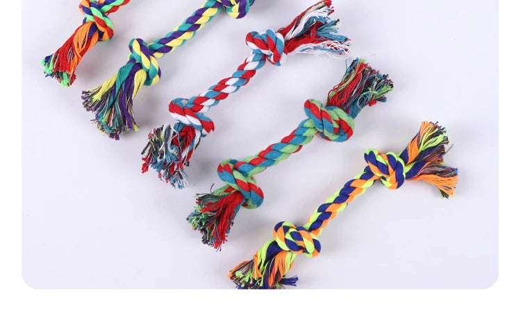 Dog Chew Toy – Bite-Resistant Cotton Rope Knot for Small Dogs and Puppies