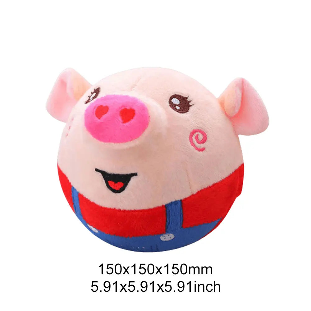 Cartoon Pig Plush Toy – USB Rechargeable Moving Dog & Cat Toy