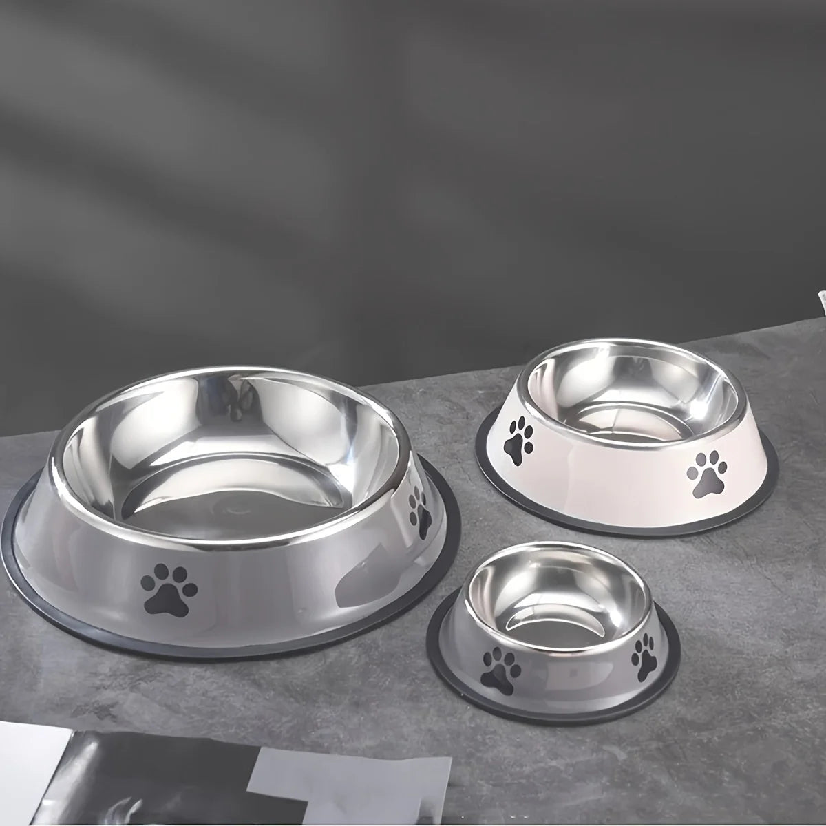 Stainless Steel Pet Bowl – Durable Anti-Fall Food & Water Bowl for Cats & Dogs