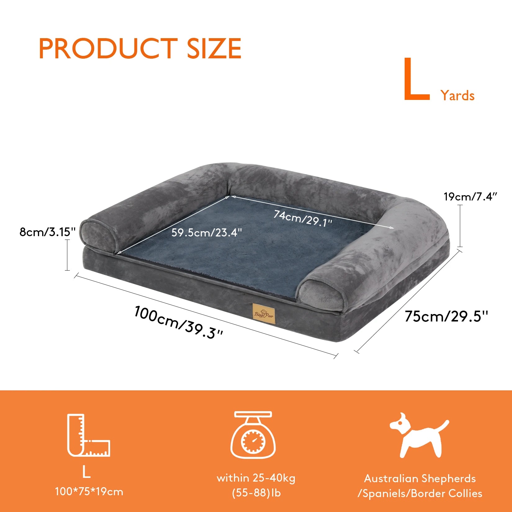 Extra Large Orthopedic Dog Bed – Washable Cover & Supportive Foam Mattress