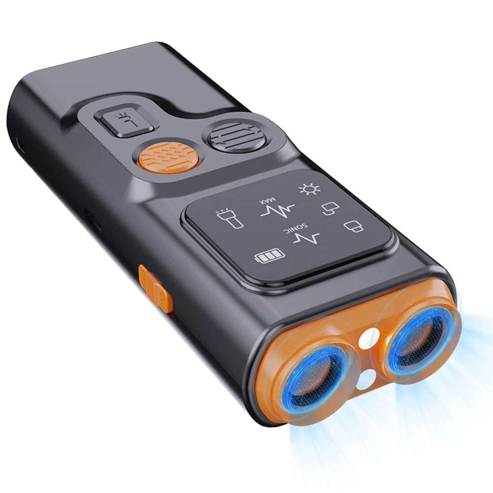 Ultrasonic Dog Bark Control Device – Rechargeable with LED Flashlight