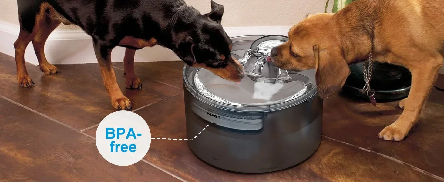 NPET 8L Large Dog Water Fountain – 2 Gallon Automatic Dispenser with Splatter Guard
