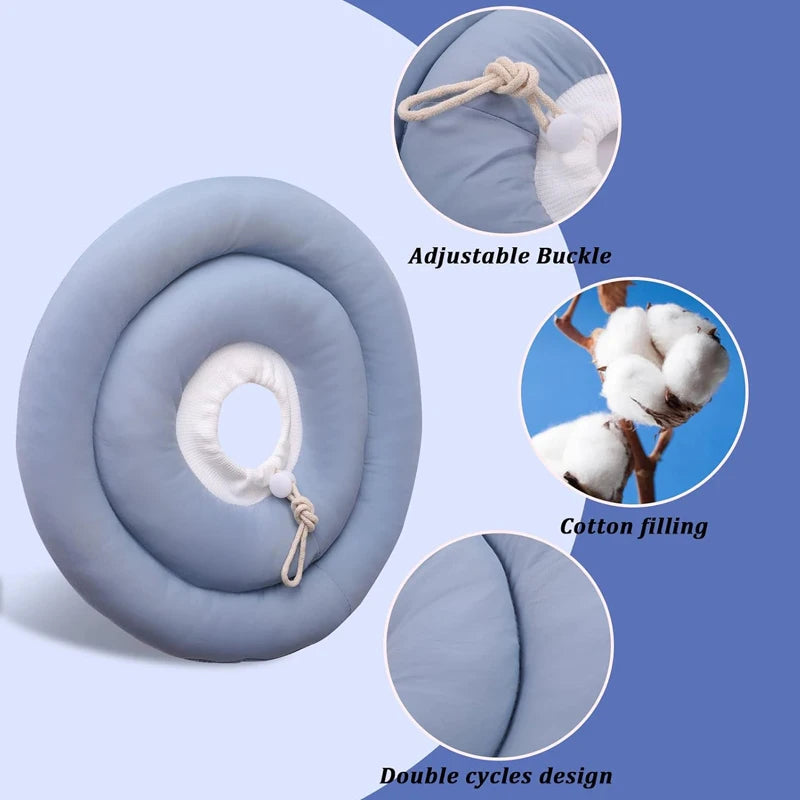 Soft Cotton Recovery Collar – Anti-Scratch Cone for Dogs & Cats