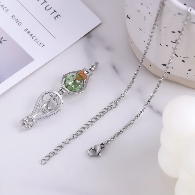 Hollow Teardrop Keepsake Urn Necklace for Ashes – Openwork Memorial Locket Pendant