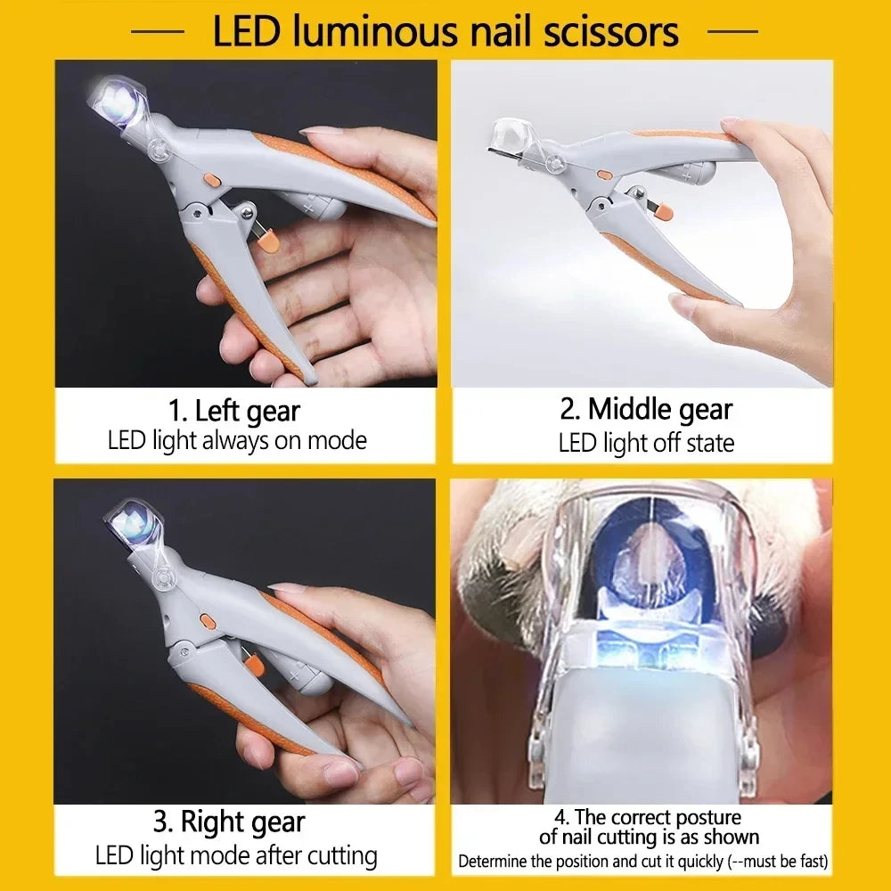 LED Pet Nail Clipper – Professional Nail Trimmer for Cats & Dogs