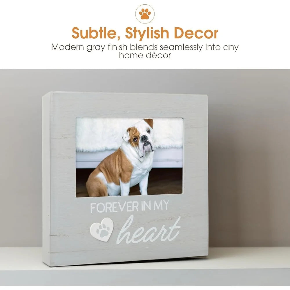 Pet Memorial Picture Frame – Sympathy Keepsake for Dog & Cat Loss, Tabletop or Wall Mount Remembrance Décor