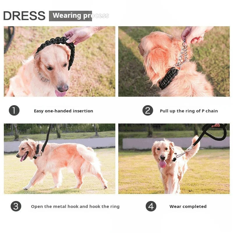 Comfort-Strong 5-Foot Braided Dog Leash – Durable & Comfortable Lead for Training and Daily Walks