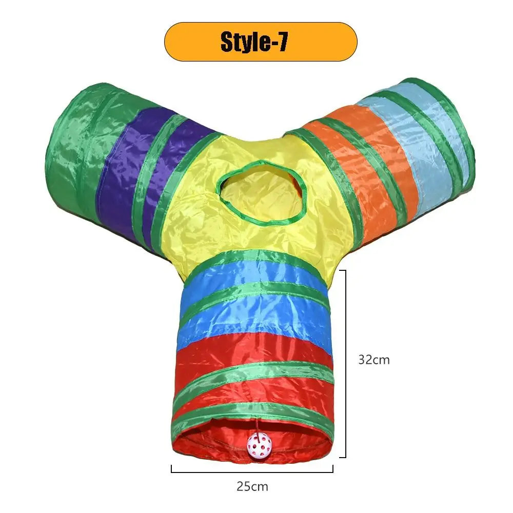 Collapsible Cat Play Tunnel – Foldable Tunnel for Hamsters, Gerbils, Rats & Small Pets
