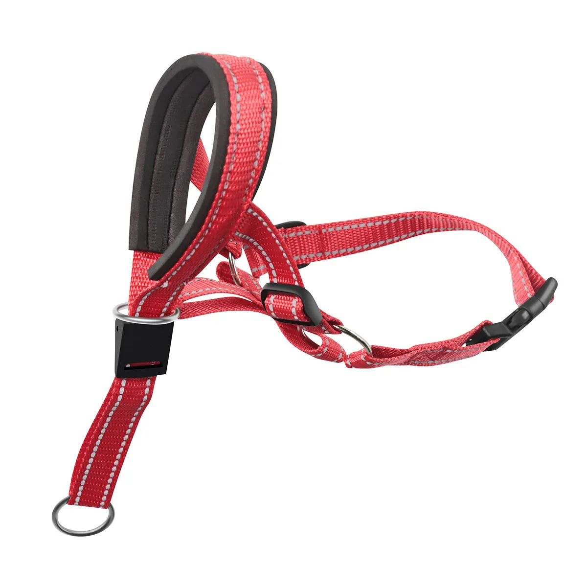 Breathable Nylon Dog Muzzle – Anti-Bark & Training Collar with Reflective Strips