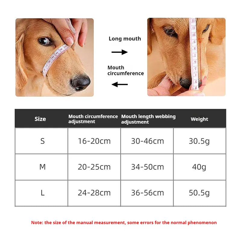 Reflective Tactical Dog Muzzle – Anti-Bark & Training Mouth Cover for Medium and Large Dogs
