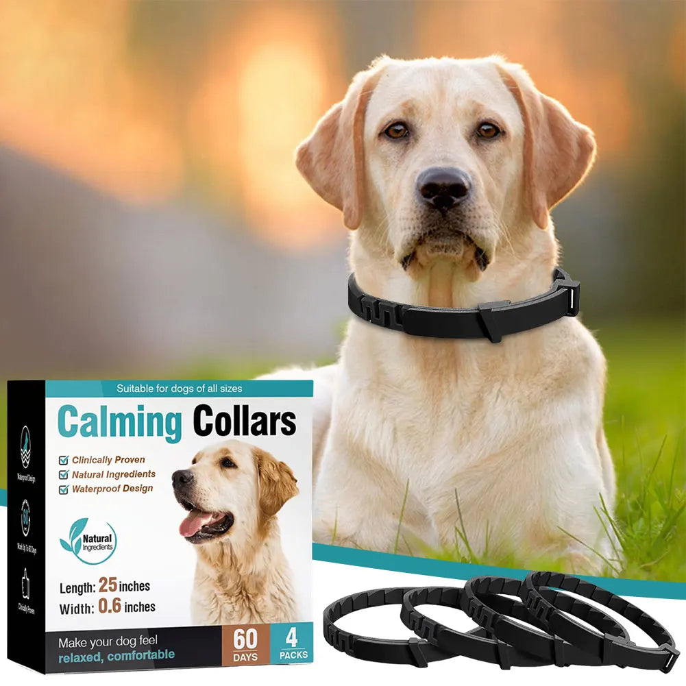3/4 Pack Pet Calming Collars – Natural Anxiety Relief for Cats & Dogs