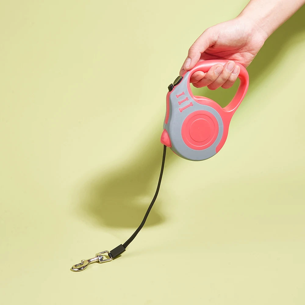 3m/5m Retractable Dog Leash – Strong Nylon Automatic Lead for Small, Medium & Large Dogs Cats