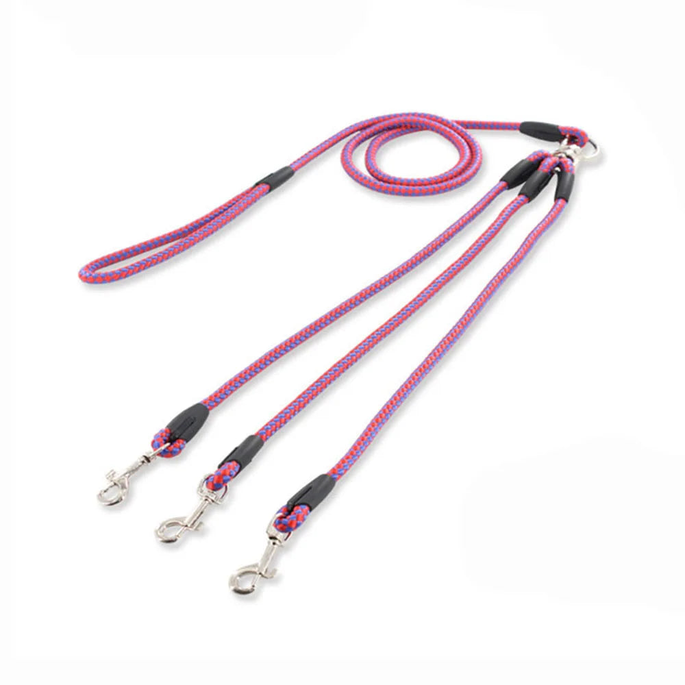 No-Tangle Triple Dog Leash Coupler – 3-Way Splitter for Small Dogs