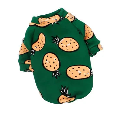 Cartoon Pet Hoodie – Winter Sweatshirt Coat for Small Dogs & Cats