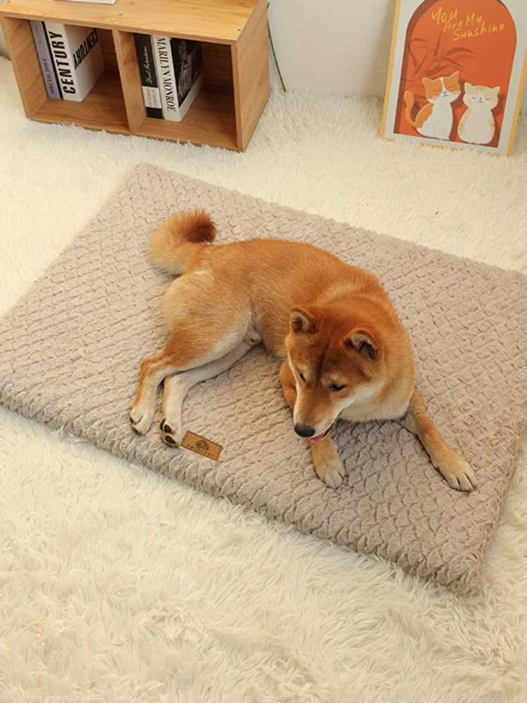 Orthopedic 3D Foam Dog Bed – Faux Fur Cover, Waterproof & Washable