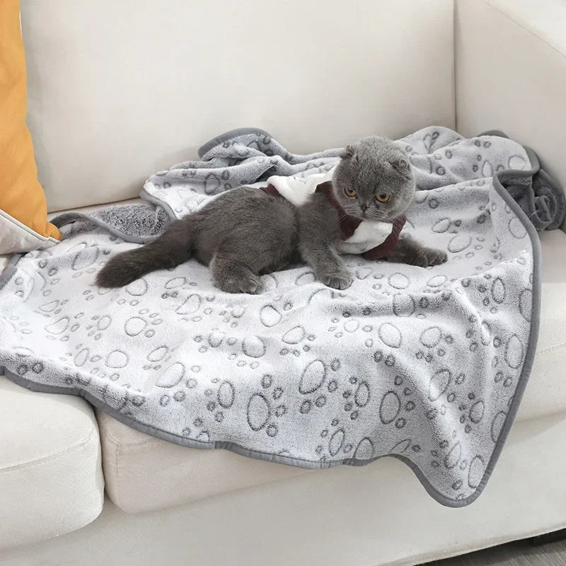 Super Soft Fluffy Fleece Pet Blanket – Warm & Comfortable Mat for Dogs and Cats (3 Sizes Available)