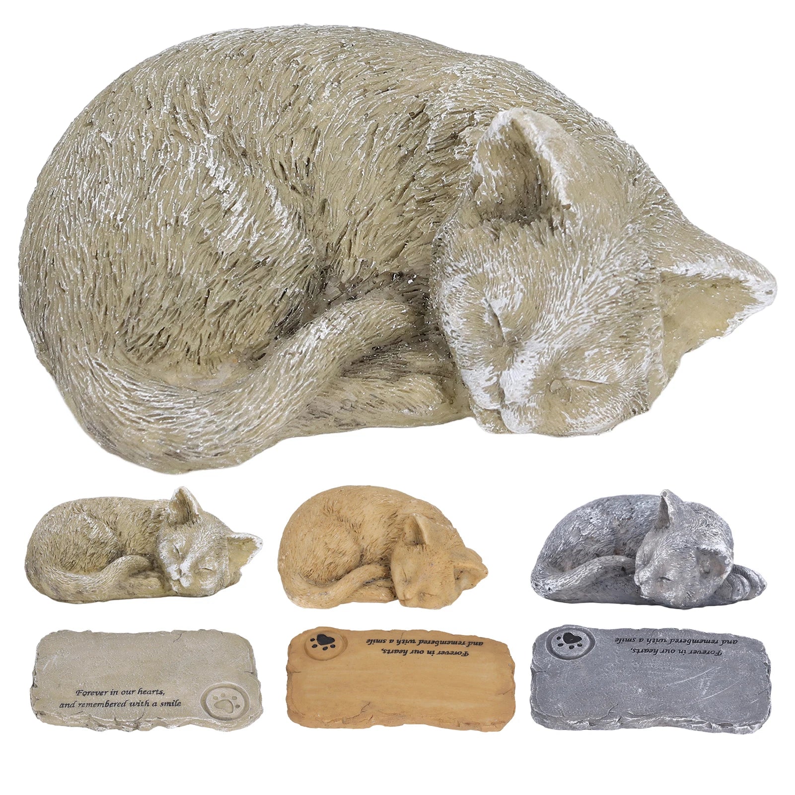 Weatherproof Resin Pet Memorial Garden Stone – Outdoor Gravestone for Dog or Cat