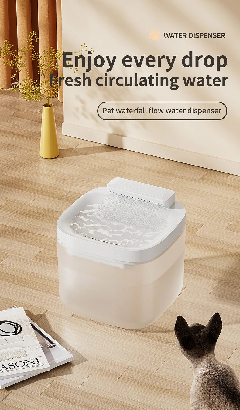 3L Automatic Cat Water Fountain – Large Capacity 101oz Pet Dog Water Dispenser with Circulating Filter & Quiet Pump