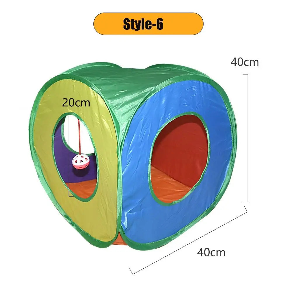 Collapsible Cat Play Tunnel – Foldable Tunnel for Hamsters, Gerbils, Rats & Small Pets