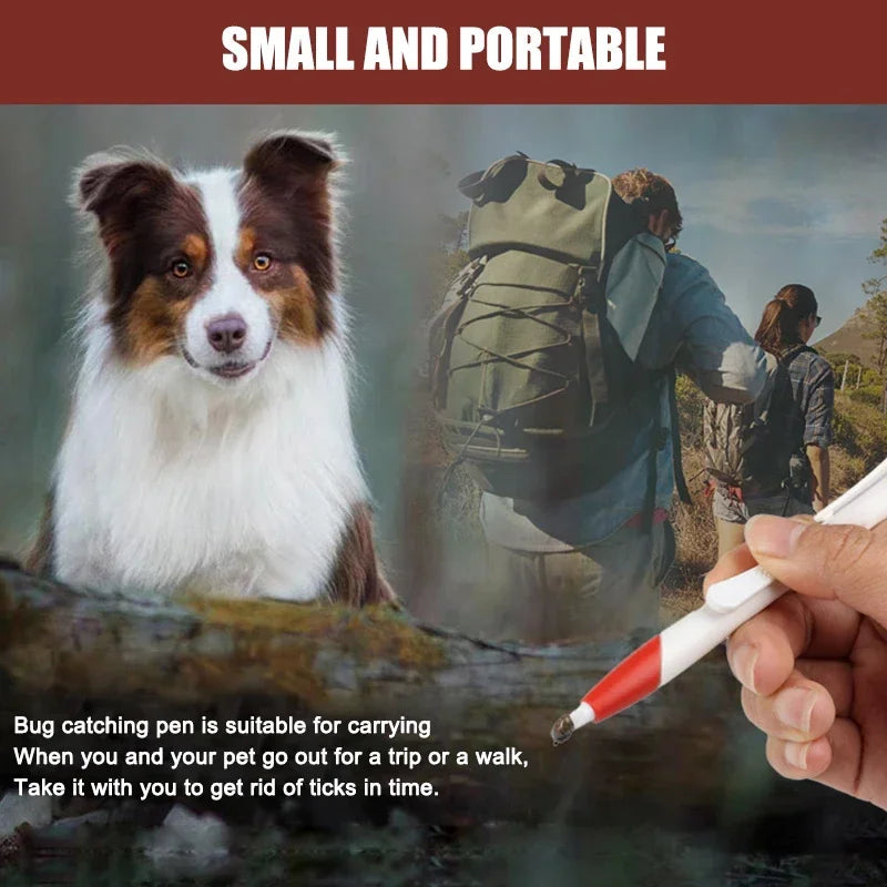 Pet Tick & Flea Remover Pen – Anti-Parasite Tool for Dogs, Cats & Small Animals