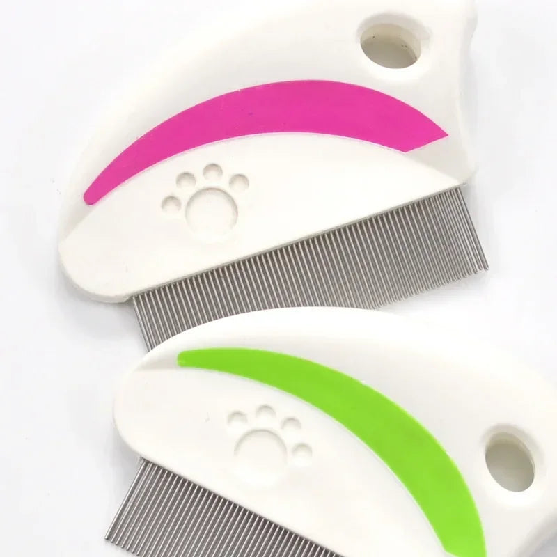 1Pc Multipurpose Flea Comb for Cats & Dogs – Portable Anti-Lice Pet Hair Brush with Stainless Steel Teeth