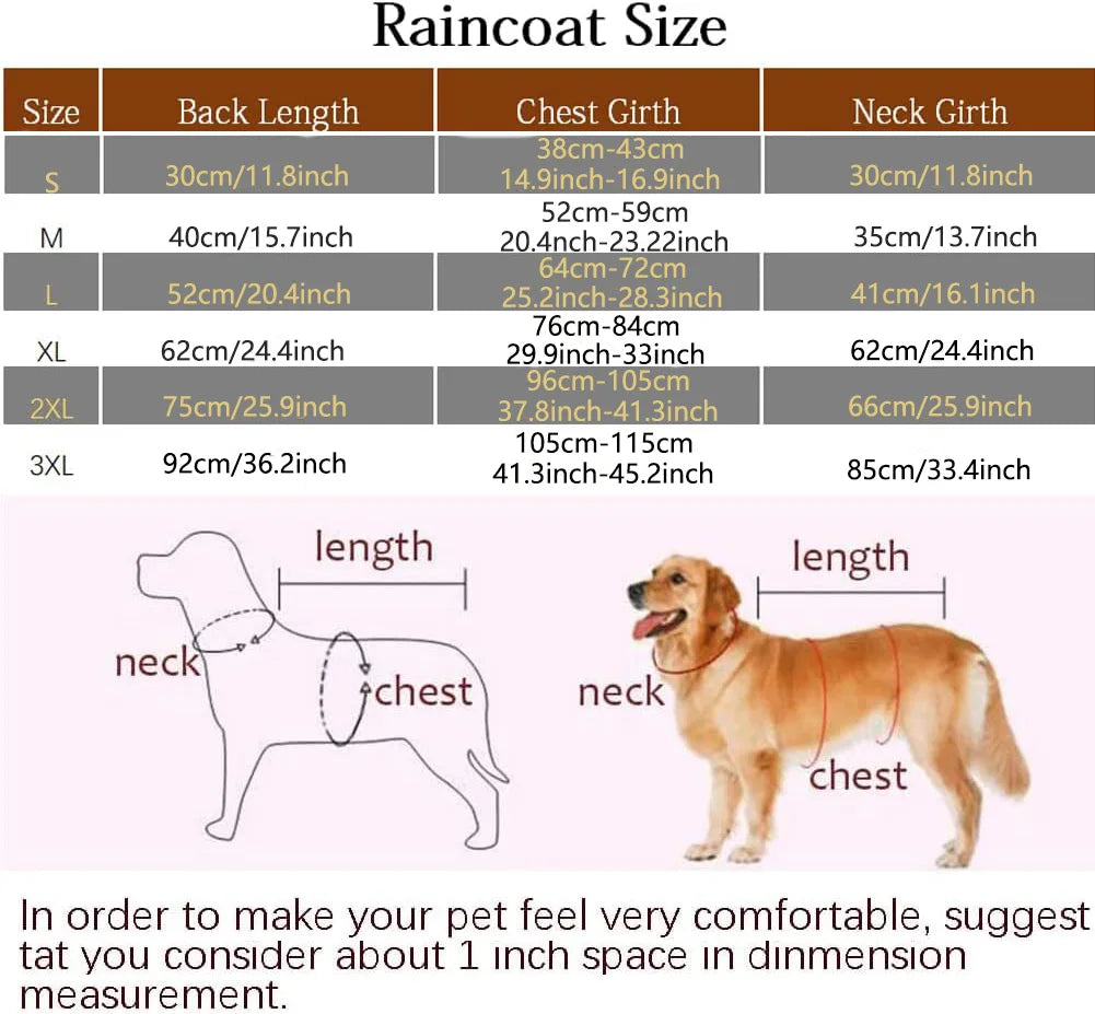 Fashion Pet Raincoat – Hooded Cape-Style Reflective Waterproof Dog Jacket