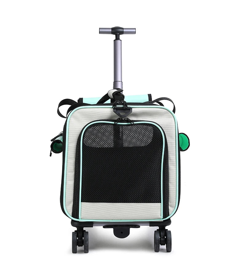 Extra Large Pet Trolley Bag – Foldable Travel Carrier for Cats & Dogs