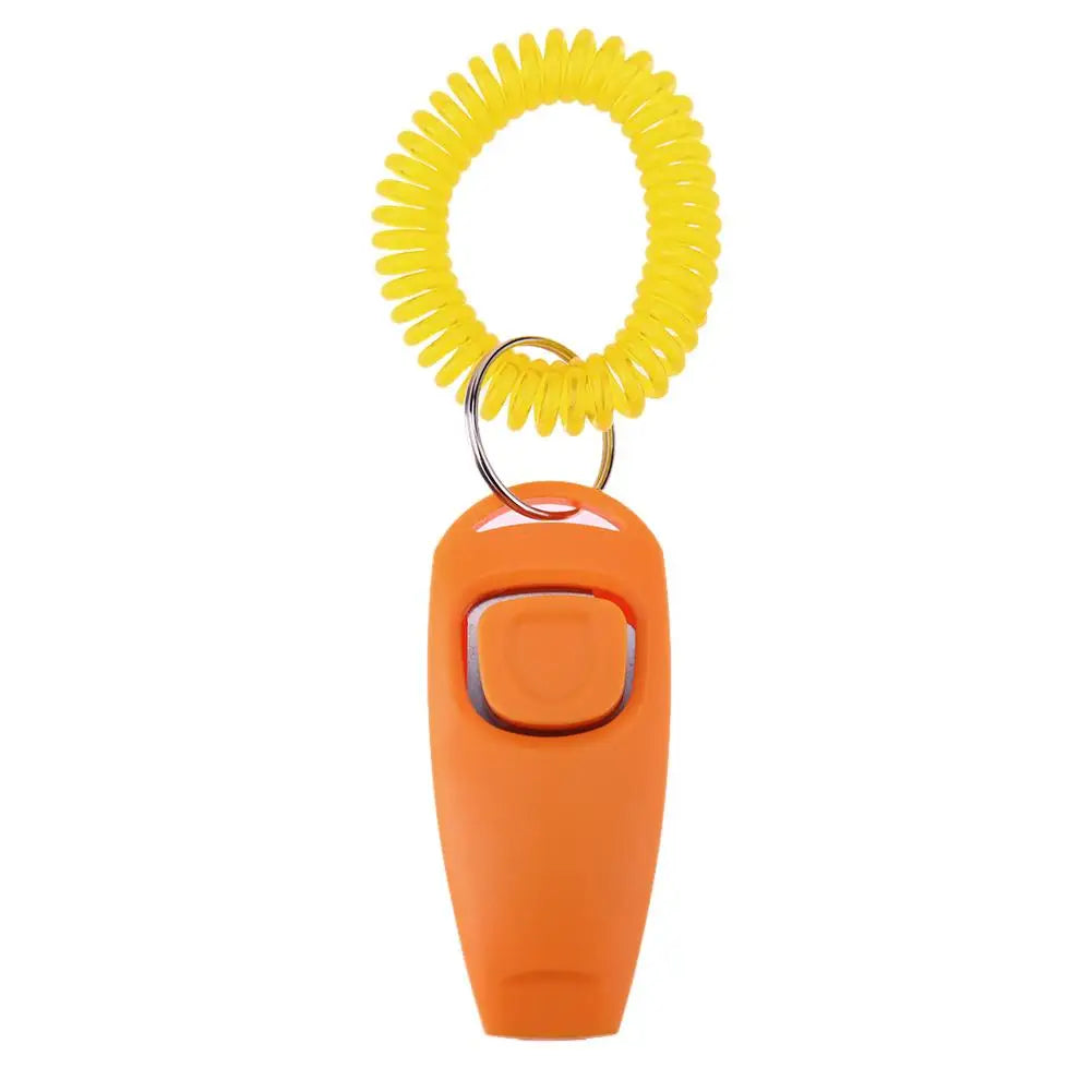 Pet Training Clicker & Whistle Combo – Sound-Based Training Aid with Key Ring for Dogs and Cats