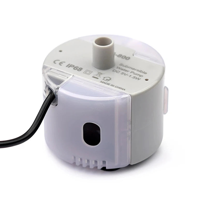 Pet Fountain Motor – USB Submersible Pump SMA-800, Silent DC 5V/1A Water Pump for Cat Drinking Fountain