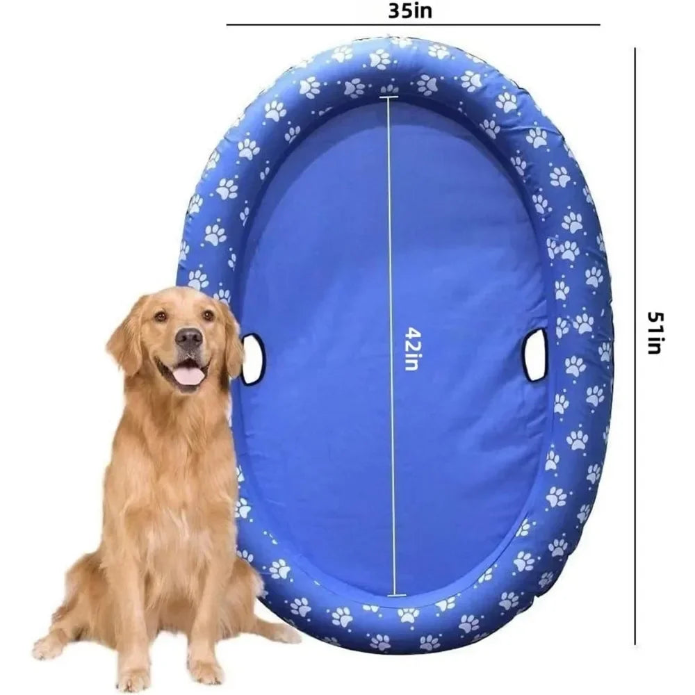 Large Dog Pool Float – Inflatable & Foldable Pet Raft for Summer Swimming, Beach & Lake Use