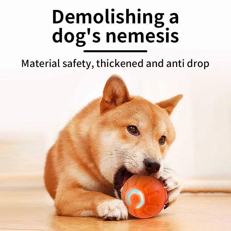 Smart Electronic Interactive Pet Toy Ball – USB Rechargeable Moving, Jumping & Bouncing Ball for Dogs & Cats