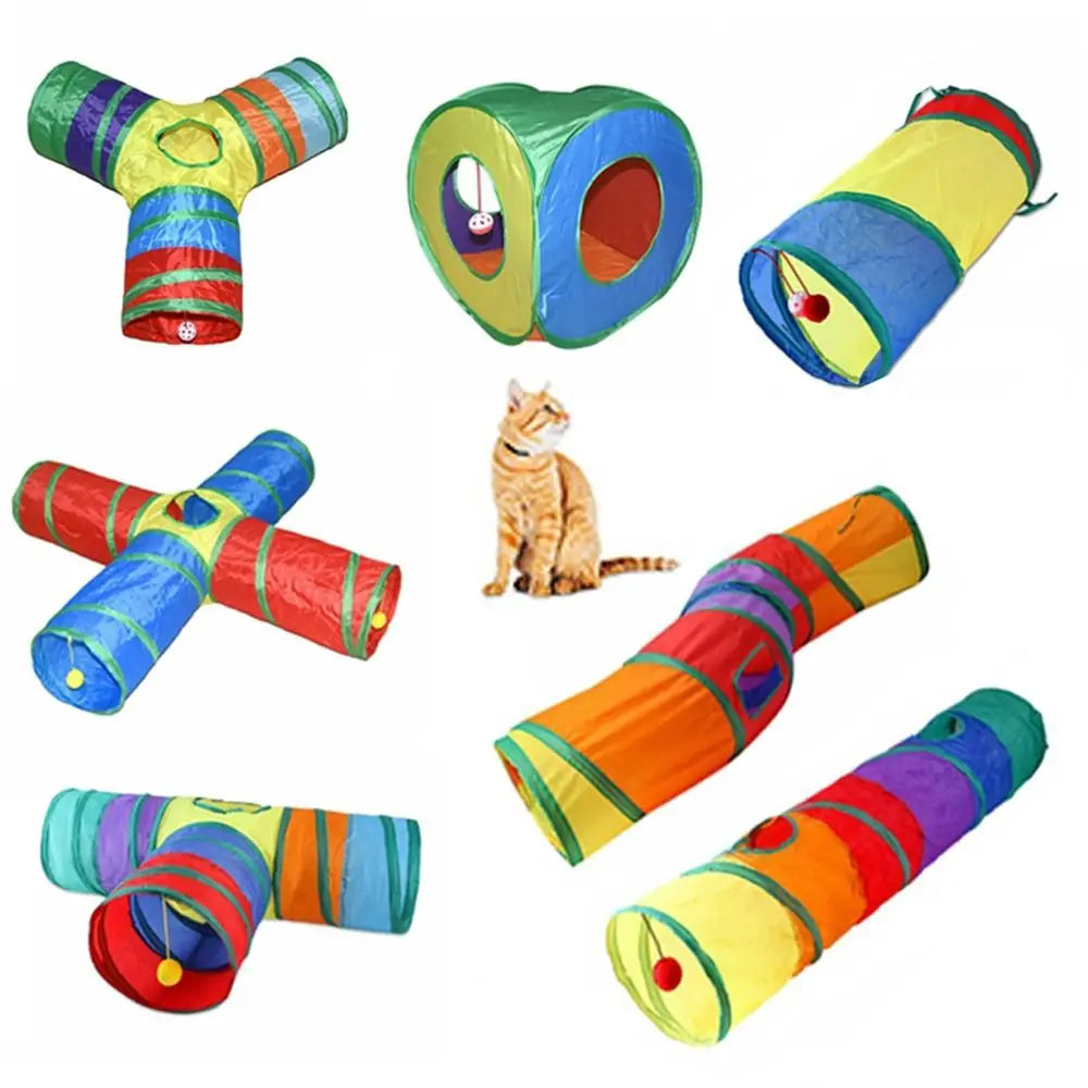 Collapsible Cat Play Tunnel – Foldable Tunnel for Hamsters, Gerbils, Rats & Small Pets