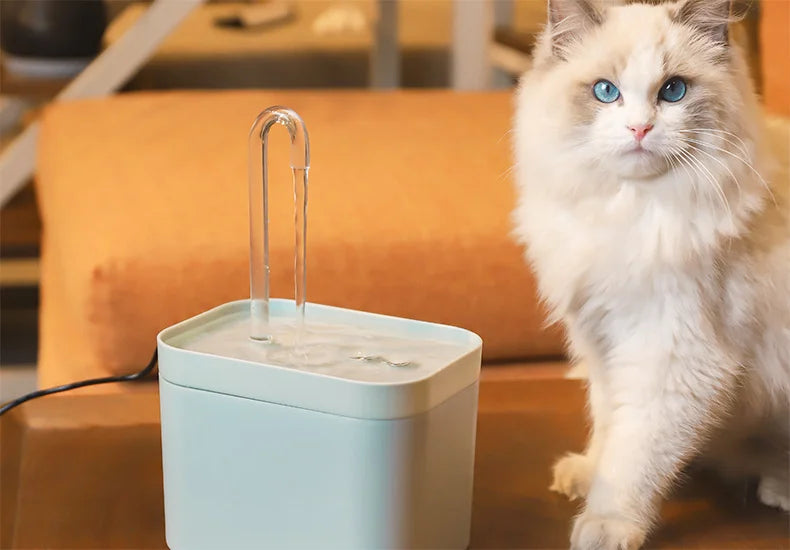 Ultra-Quiet Cat Water Fountain – 1.5L Automatic Pet Water Dispenser with Filter & Burnout Prevention Pump