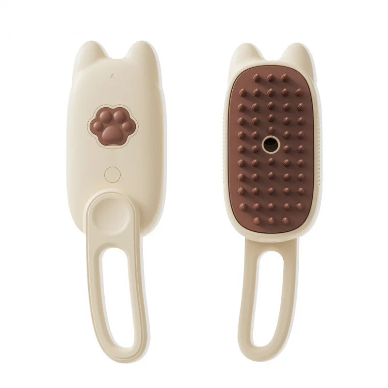 3-in-1 Pet Steam Brush – Electric Grooming Comb with Spray & Massage for Cats and Dogs