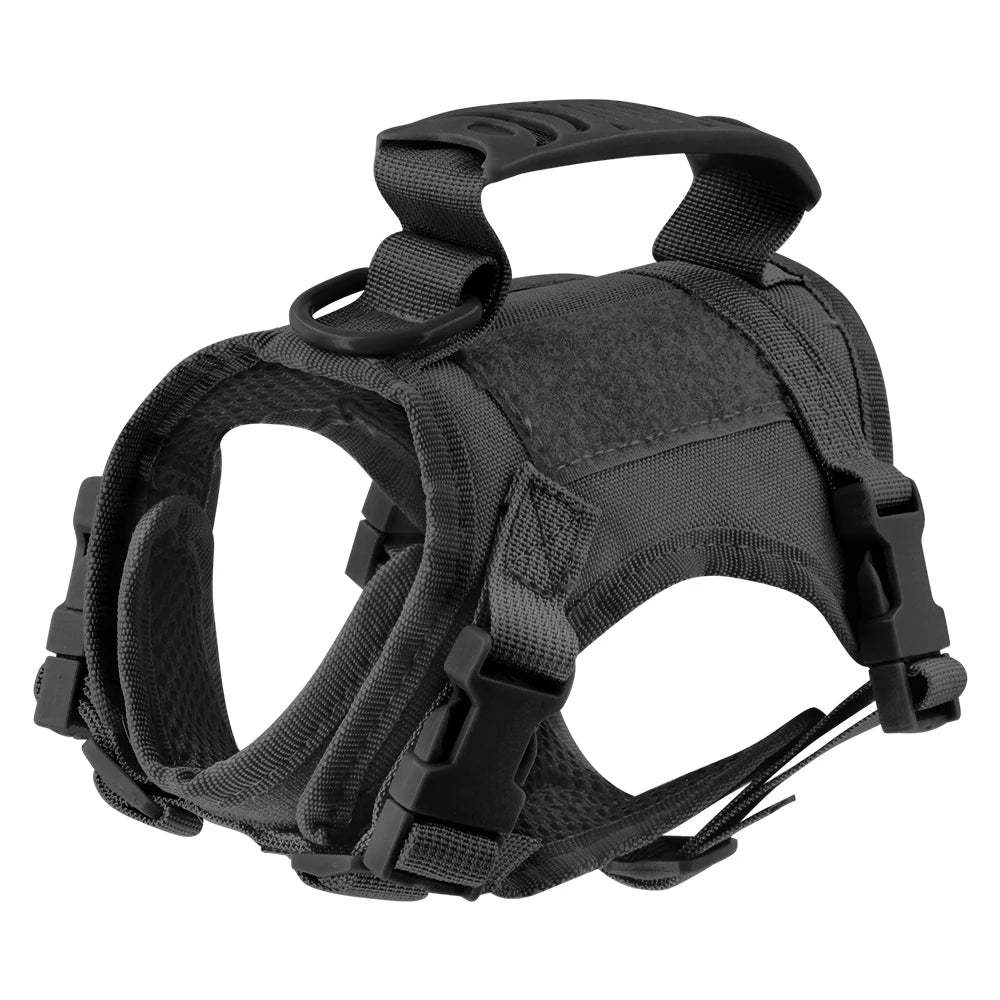 Tactical Cat Harness and Leash Set – Adjustable Vest with 9 Patches for Small Dogs and Cats