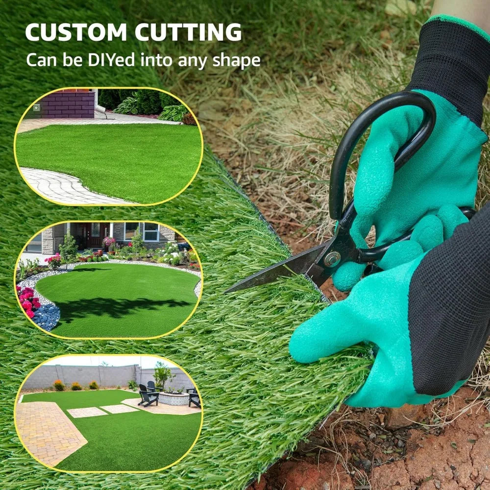 Synthetic Artificial Turf Roll Lawn – With Drainage Holes for Garden, Balcony, Terrace, or Backyard Landscaping