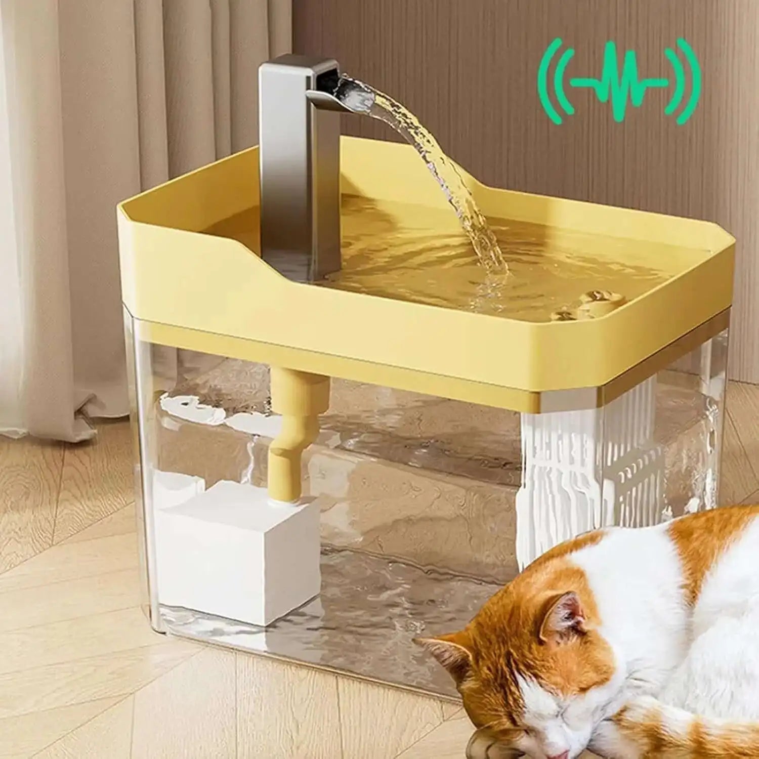 Cat Automatic Water Dispenser – Silent Drinking Fountain with Circulating Pump & Filter, Removable Bowl
