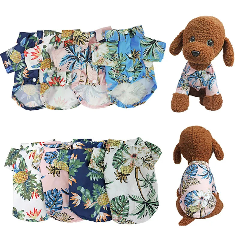 Hawaiian Style Dog Shirt – Tropical T-Shirt Vest for Small & Medium Dogs