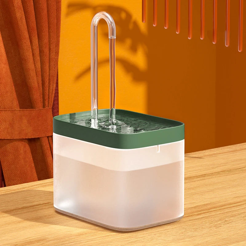 Ultra-Quiet Cat Water Fountain – 1.5L Automatic Pet Water Dispenser with Filter & Burnout Prevention Pump