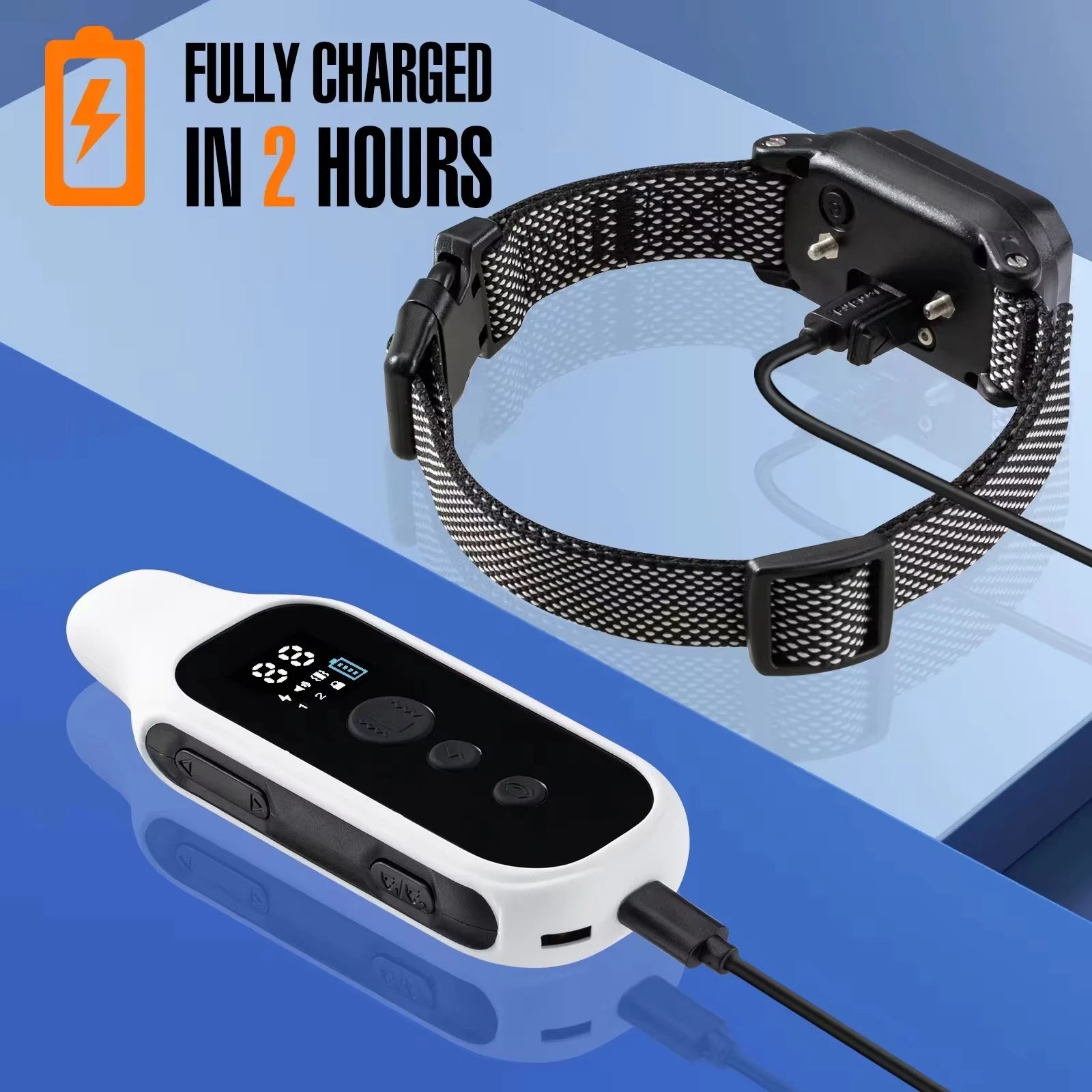 800m Rechargeable Dog Training Collar – Waterproof with LCD Remote, Shock, Vibration & Sound