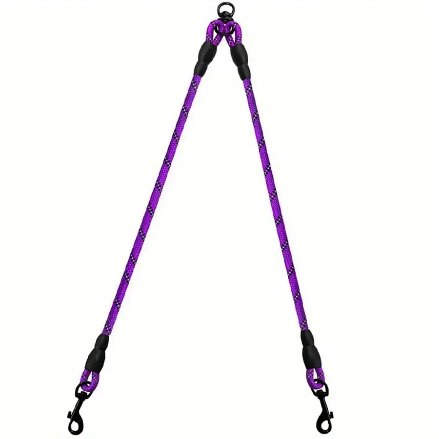 Dual Dog Leash – 360° Swivel No-Tangle Walking Lead for Small Dogs
