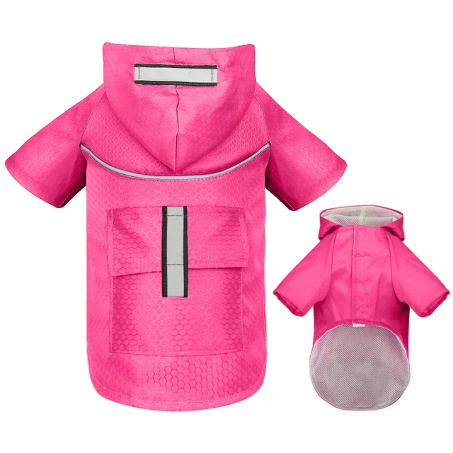 Small Dog Raincoat – Breathable Mesh Waterproof Jacket with Hood & Pocket