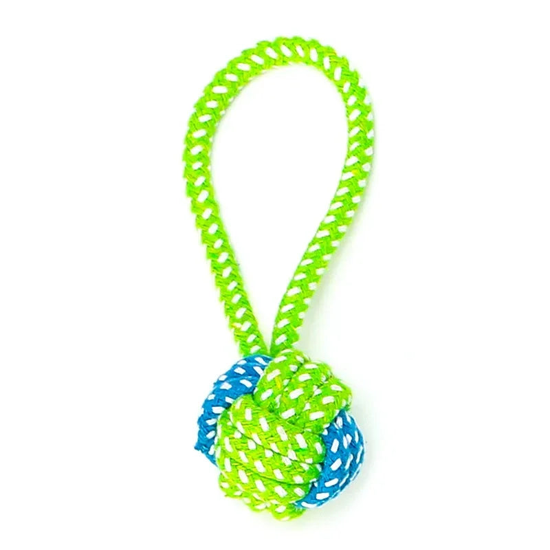 Dog Rope Toy with Ball – Small Dog Chew & Teeth Cleaning Toy, Interactive Puppy Training Play Toy